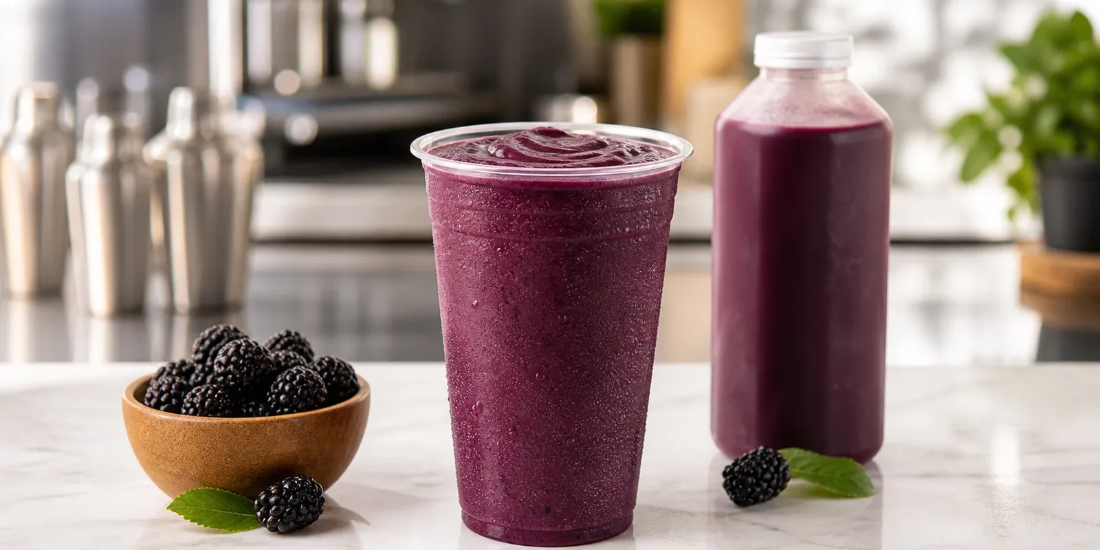 Smoothie de zarzamora con pulpa Pulpamia para cafeterías