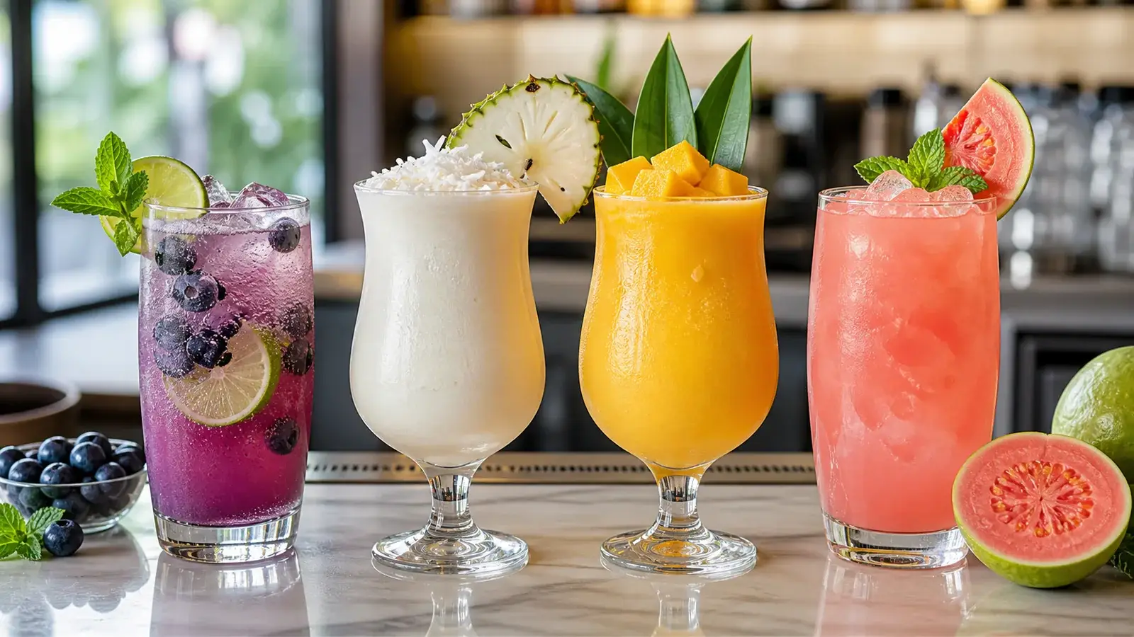 Pulpa para bebidas premium sin alcohol con bebidas frias Pulpamia
