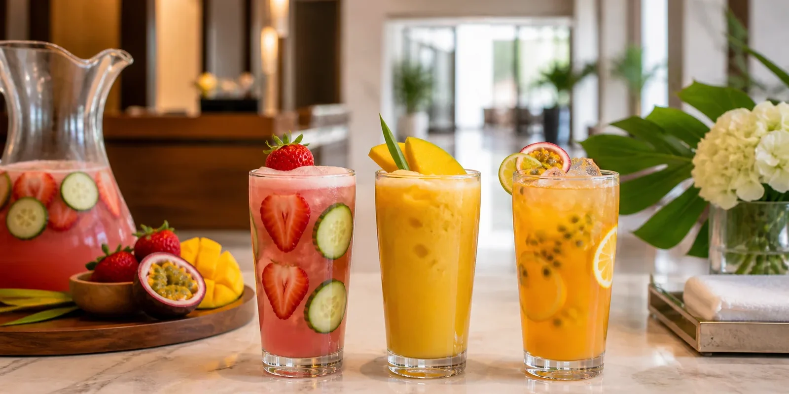 Pulpa para bebidas de recepcion en hoteles con bebidas frias Pulpamia