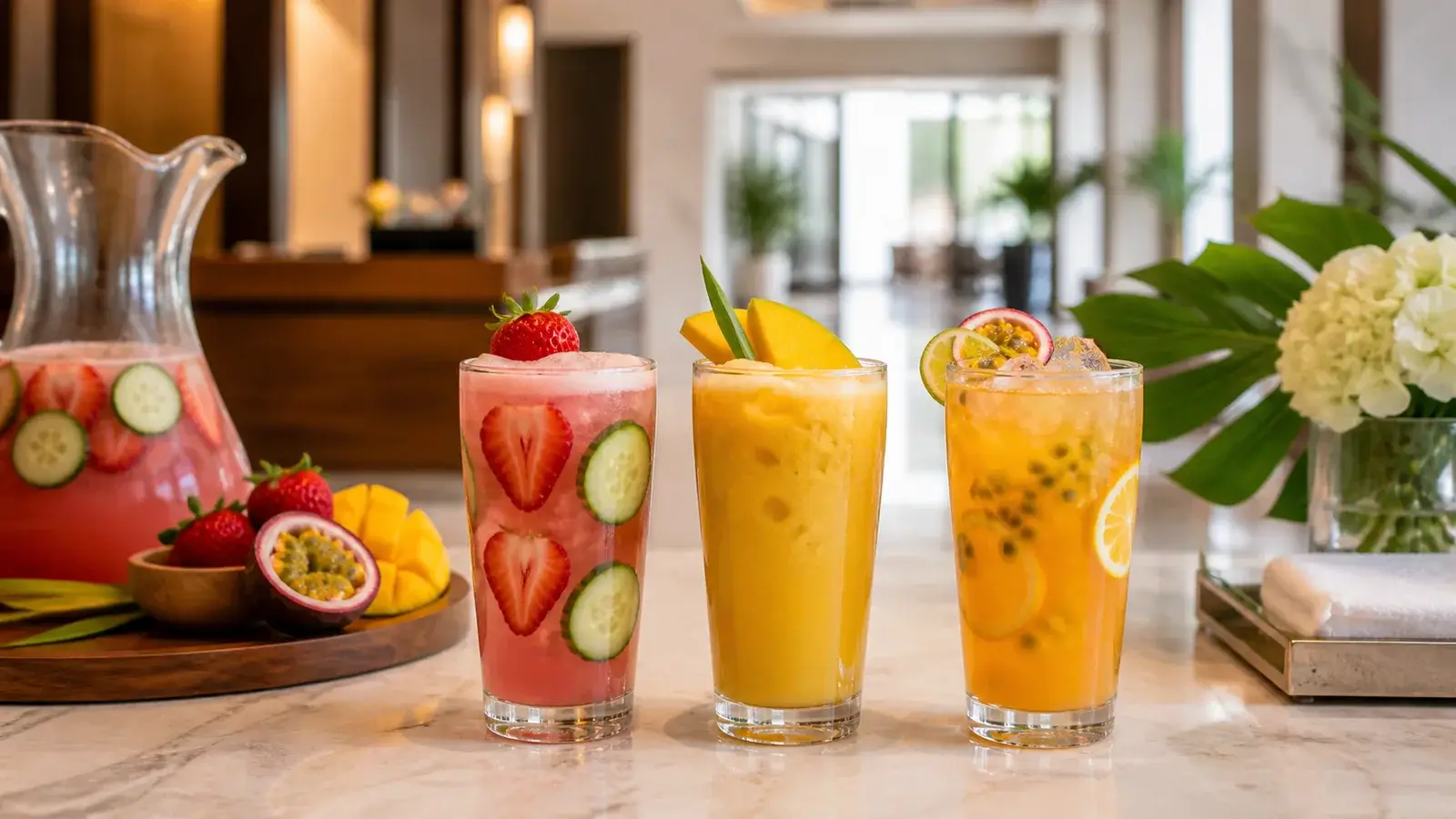 Pulpa para bebidas de recepcion en hoteles con bebidas frias Pulpamia