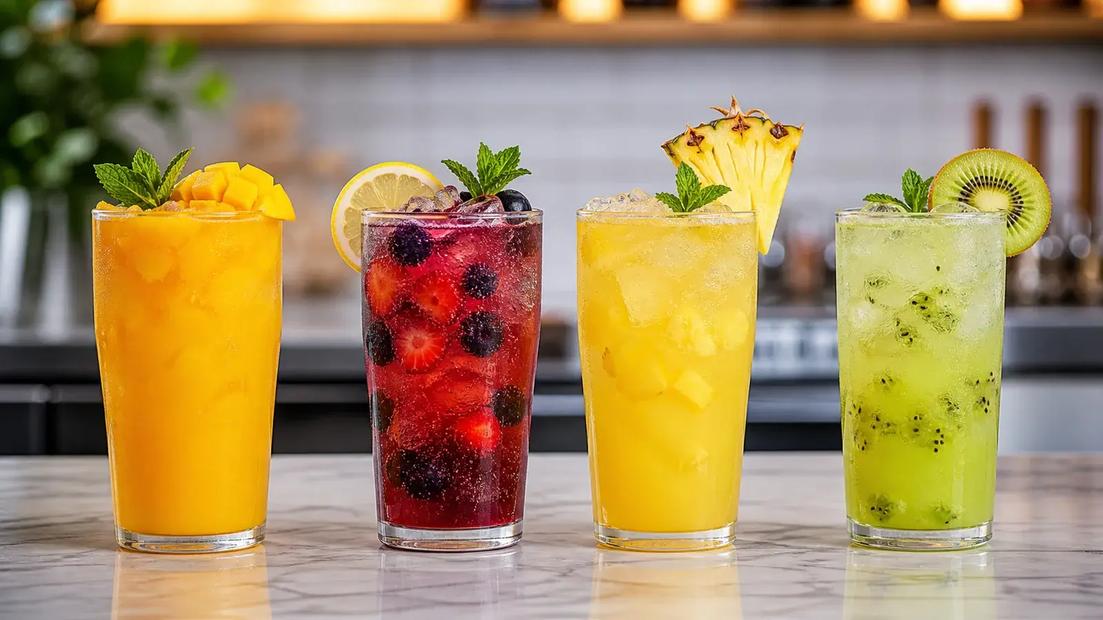 Pulpa para bebidas sin alcohol en restaurantes con bebidas frutales Pulpamia
