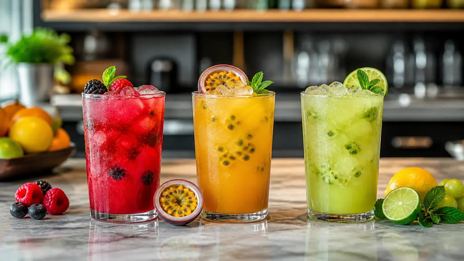 Pulpa para mocktails sin alcohol en bares con bebidas frutales Pulpamia