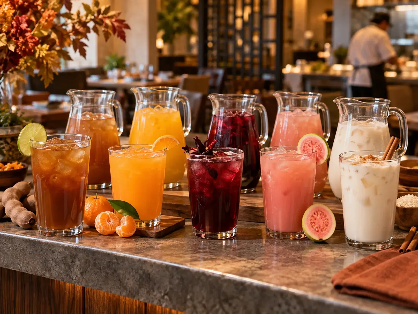 Pulpa para bebidas de temporada de otono en restaurantes con Pulpamia