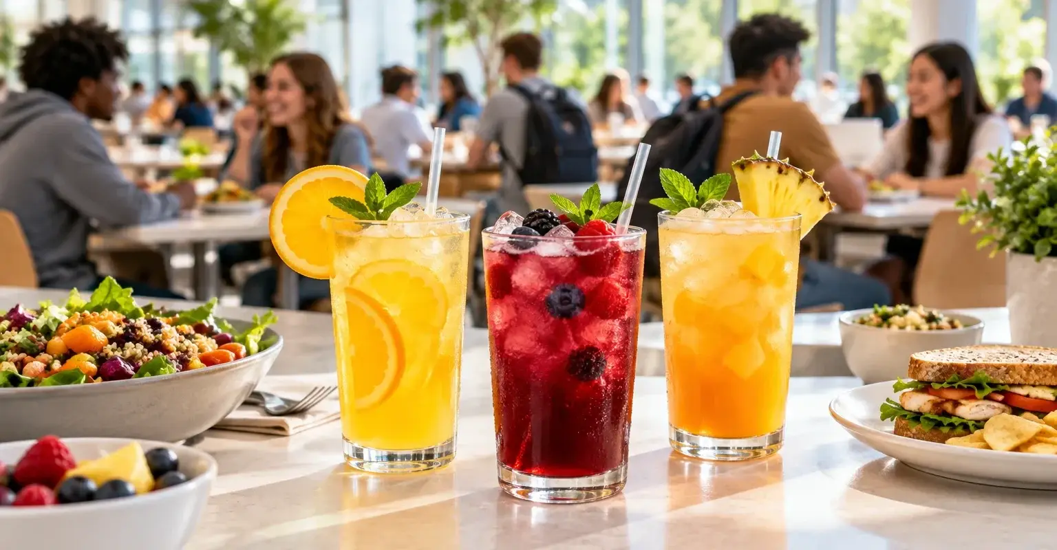 Pulpa para bebidas en cafeterias universitarias con Pulpamia